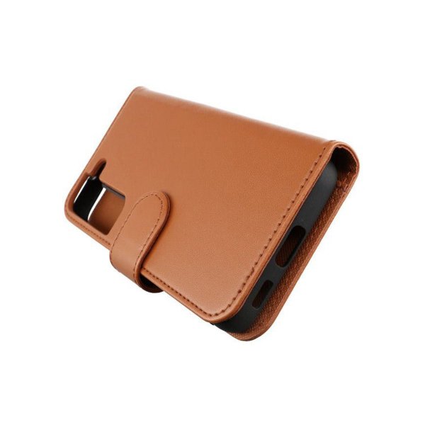 Rvelon Samsung Galaxy S22 Plus Cover Magnetisk Aftageligt Etui Brun