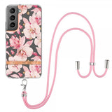 Samsung Galaxy S22 Plus Cover Blomstermønster med Rem Rose Gardenia
