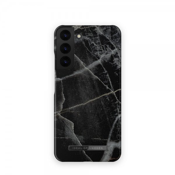 Ideal of Sweden Samsung Galaxy S22 Plus Cover Fashion Case Black Thunder Marble