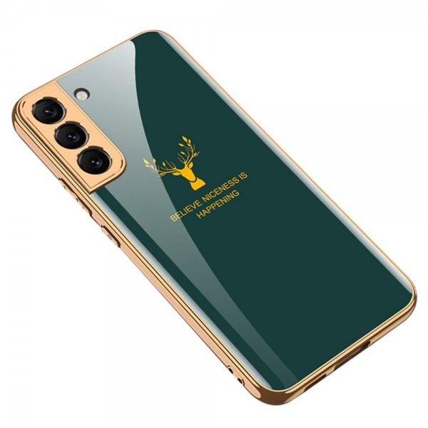 GKK Samsung Galaxy S22 Plus Cover Hjortemotiv Mørkegrøn