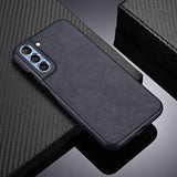 Samsung Galaxy S22 Plus Cover Lædertekstur Blå