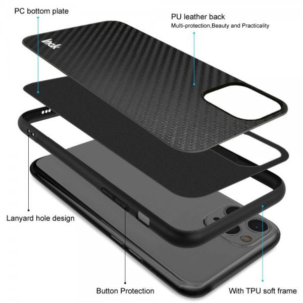 Imak Samsung Galaxy S22 Plus Cover LX-5 Series Kulfibertekstur Sort