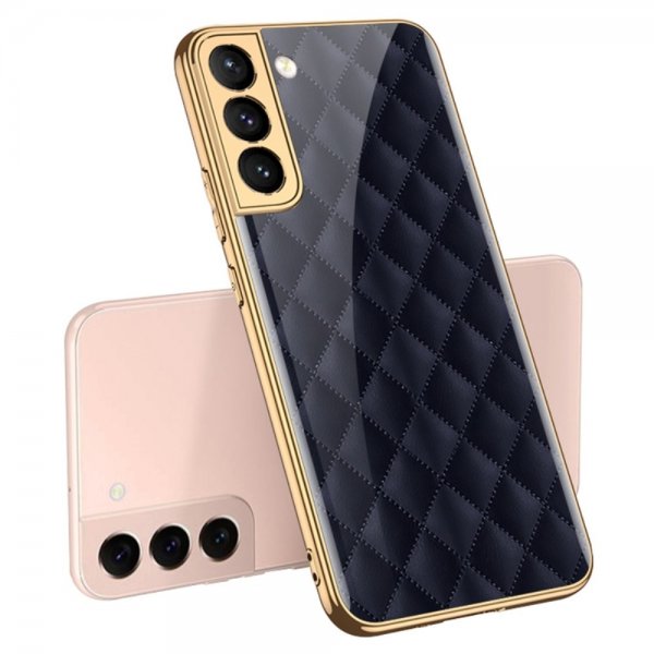 GKK Samsung Galaxy S22 Plus Cover Motiv Blå Terninger