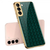 GKK Samsung Galaxy S22 Plus Cover Motiv Grøn Vævtekstur