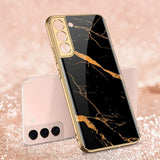 GKK Samsung Galaxy S22 Plus Cover Motiv Marmor Sort