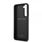 Ferrari Samsung Galaxy S22 Plus Cover Ægte Kulfiber Metal Logo Sort