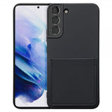 Samsung Galaxy S22 Plus Cover Silikone Kortlomme Sort