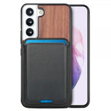 Samsung Galaxy S22 Plus Cover Træ Aftagelig Kortholder Valnød