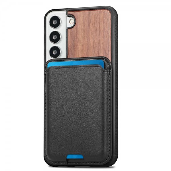 Samsung Galaxy S22 Plus Cover Træ Aftagelig Kortholder Valnød