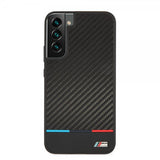 BMW Samsung Galaxy S22 Plus Cover Tricolor Stripe Carbon Sort