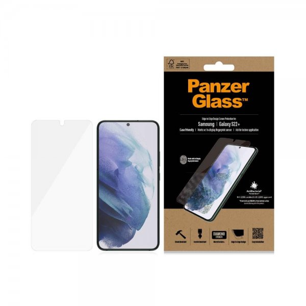 PanzerGlass Samsung Galaxy S22 Plus Skærmbeskyttelse Case Friendly Fingeraftryk