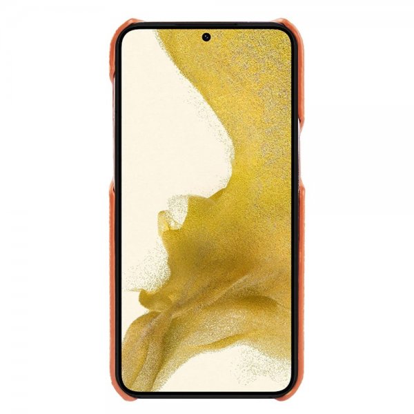 Samsung Galaxy S22 Cover Ægte Læder MagSafe Orange