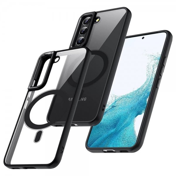 Samsung Galaxy S22 Cover Farvet Kant MagSafe Sort