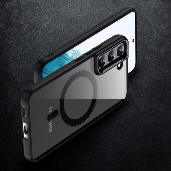 Samsung Galaxy S22 Cover Farvet Kant MagSafe Sort