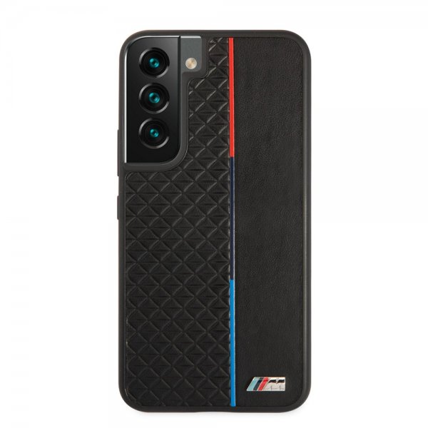 BMW Samsung Galaxy S22 Cover Triangle Pattern & Tricolor Stripe Sort