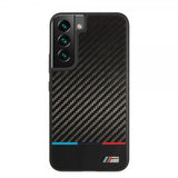 BMW Samsung Galaxy S22 Cover Tricolor Stripe Carbon Sort