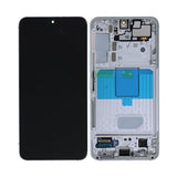 Samsung Galaxy S22 Skærm med LCD Display Original - Hvid/Creme/Blå