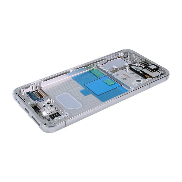 Samsung Galaxy S22 Skærm med LCD Display Original - Hvid/Creme/Blå