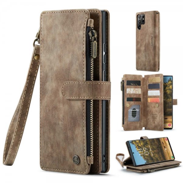 CaseMe Samsung Galaxy S22 Ultra Cover C30 Series Brun