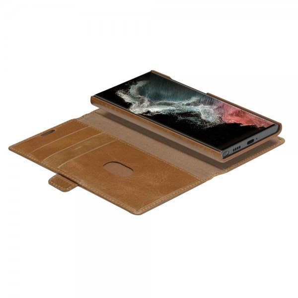 dbramante1928 Samsung Galaxy S22 Ultra Cover Lynge Aftageligt Cover Tan