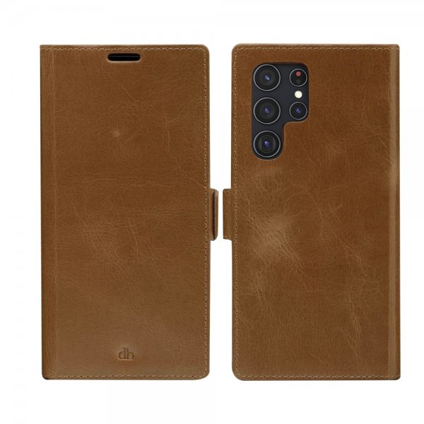 dbramante1928 Samsung Galaxy S22 Ultra Cover Lynge Aftageligt Cover Tan
