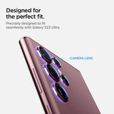 Spigen Samsung Galaxy S22 Ultra Kamerabeskyttelse GLAS.tR EZ Fit Optik Pro 2-pak Bordeaux