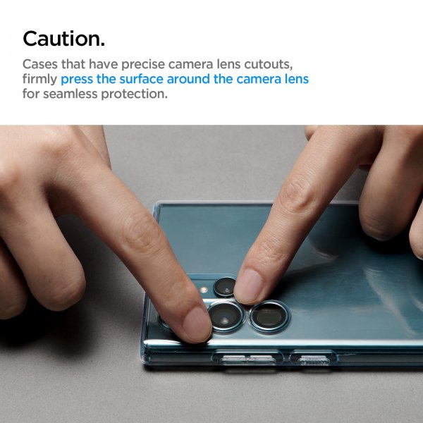 Spigen Samsung Galaxy S22 Ultra Kamerabeskyttelse GLAS.tR EZ Fit Optik Pro 2-pak Grøn