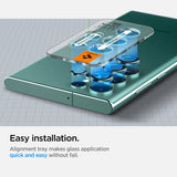 Spigen Samsung Galaxy S22 Ultra Kamerabeskyttelse GLAS.tR EZ Fit Optik Pro 2-pak Grøn
