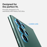Spigen Samsung Galaxy S22 Ultra Kamerabeskyttelse GLAS.tR EZ Fit Optik Pro 2-pak Grøn