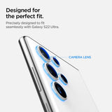 Spigen Samsung Galaxy S22 Ultra Kamerabeskyttelse GLAS.tR EZ Fit Optik Pro 2-pak Phantom White