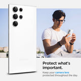 Spigen Samsung Galaxy S22 Ultra Kamerabeskyttelse GLAS.tR EZ Fit Optik Pro 2-pak Phantom White