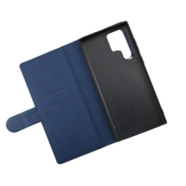 Rvelon Samsung Galaxy S22 Ultra Cover Magnetisk Aftageligt Etui Blå