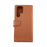 Rvelon Samsung Galaxy S22 Ultra Cover Udtrækkeligt Kortrum Brun