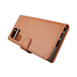 Rvelon Samsung Galaxy S22 Ultra Cover Udtrækkeligt Kortrum Brun