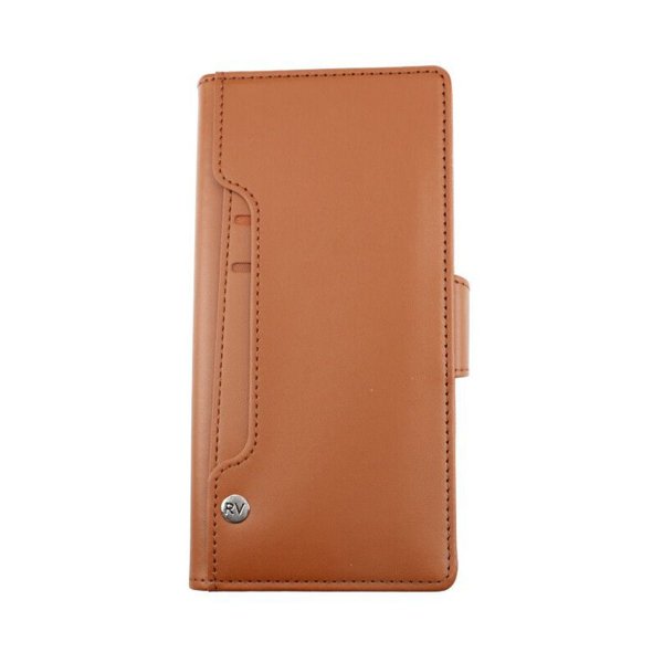 Rvelon Samsung Galaxy S22 Ultra Cover Udtrækkeligt Kortrum Brun