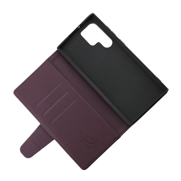 Rvelon Samsung Galaxy S22 Ultra Cover Udtrækkeligt Kortrum Lilla