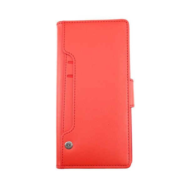 Rvelon Samsung Galaxy S22 Ultra Cover Udtrækkeligt Kortrum Rød