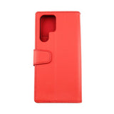 Rvelon Samsung Galaxy S22 Ultra Cover Udtrækkeligt Kortrum Rød