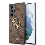 Guess Samsung Galaxy S22 Ultra Cover 4G Logo Brun