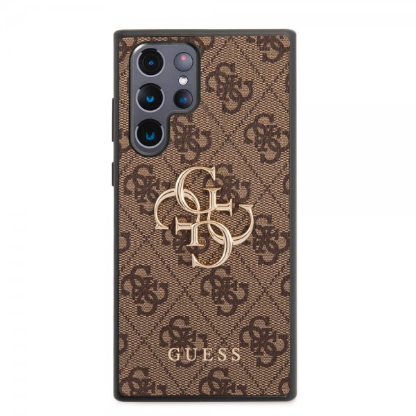 Guess Samsung Galaxy S22 Ultra Cover 4G Logo Brun