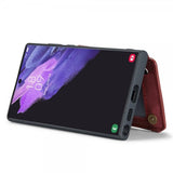 CaseMe Samsung Galaxy S22 Ultra Cover C20 Kortlomme Lynlås Rød