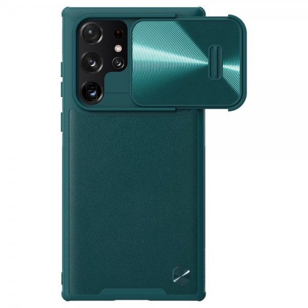 Nillkin Samsung Galaxy S22 Ultra Cover CamShield Læder Grøn