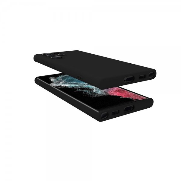 Celly Samsung Galaxy S22 Ultra Cover CROMO Sort