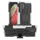Samsung Galaxy S22 Ultra Cover Dækmønster Standfunktion Hvid