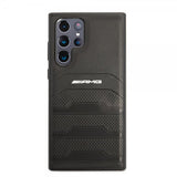 AMG Samsung Galaxy S22 Ultra Cover Prægede Linjer Sort