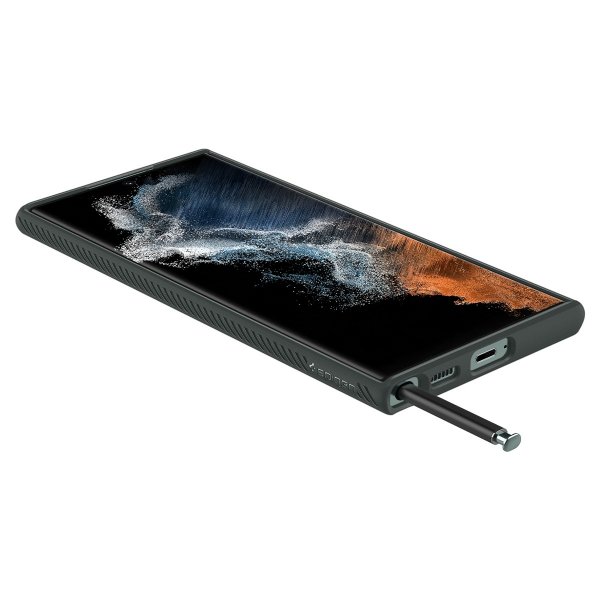 Spigen Samsung Galaxy S22 Ultra Cover Liquid Air Abyss Green