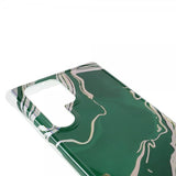 Samsung Galaxy S22 Ultra Cover Marmor Mørkegrøn