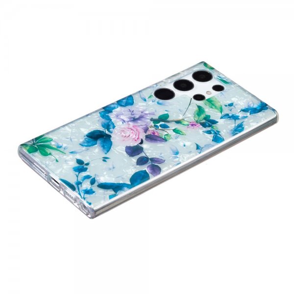 Samsung Galaxy S22 Ultra Cover Marmormønster Roser