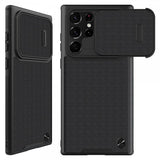 Nillkin Samsung Galaxy S22 Ultra Cover med Tekstur Kamerabeskyttelse Sort