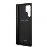 Ferrari Samsung Galaxy S22 Ultra Cover Ægte Carbon Metal Logo Sort
